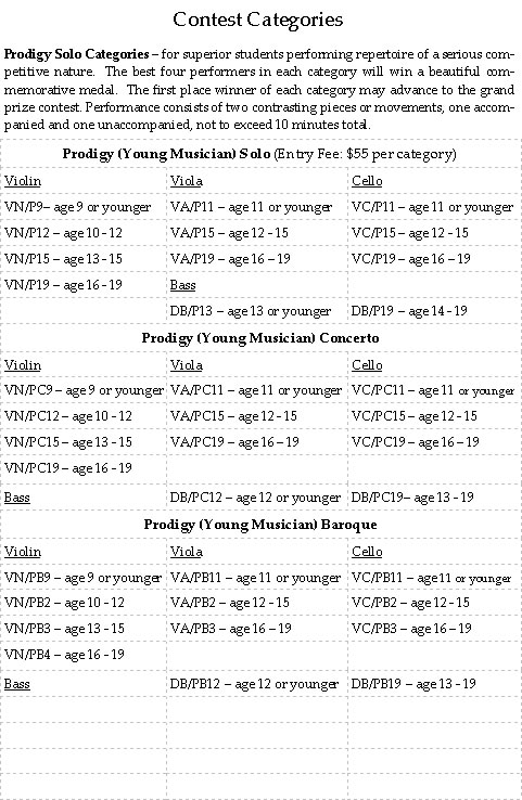 Satori Strings Contest - Category Prodigy Solo